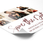 Moderne budgetbruiloft bespaart de datum waarop de foto afdruk (Hoek)