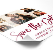 Moderne budgetbruiloft bespaart de datum waarop de foto afdruk (Hoek)