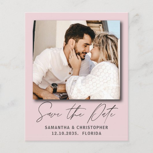 Moderne budgetfoto bespaart onze uitnodiging voor  (Voorkant)