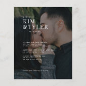 Moderne budgetfoto QR code bruiloft uitnodiging Flyer (Voorkant)