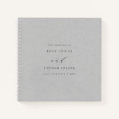 Moderne budgetgids met faux-getextureerd grijs pap notitieboek (Voorkant)