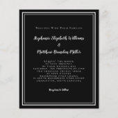 Moderne budgettaire chic Wedding Black White Uitno (Voorkant)