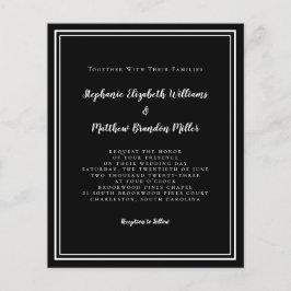 Moderne budgettaire chic Wedding Black White Uitno