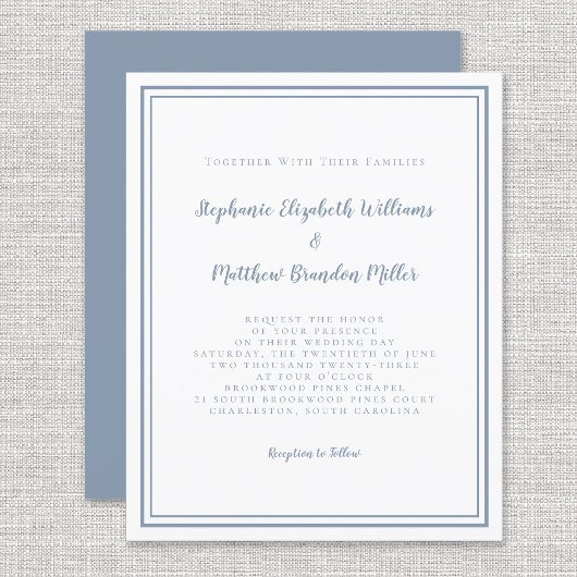 Moderne budgettaire eenvoudige uitnodiging voor bl