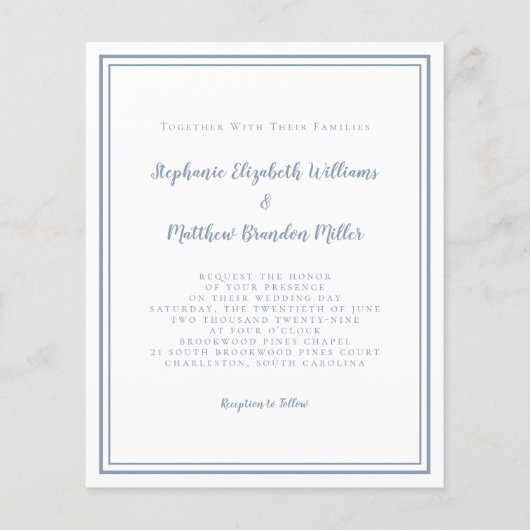 Moderne budgettaire eenvoudige uitnodiging voor bl (Voorkant)