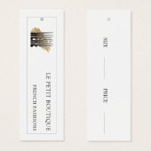 Moderne budgettaire Logo Mode Verhangend prijsLabe Mini Visitekaartjes (Voorkant /achterkant)