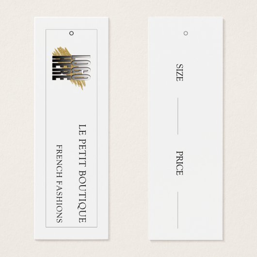 Moderne budgettaire Logo Mode Verhangend prijsLabe Mini Visitekaartjes (Voorkant /achterkant)
