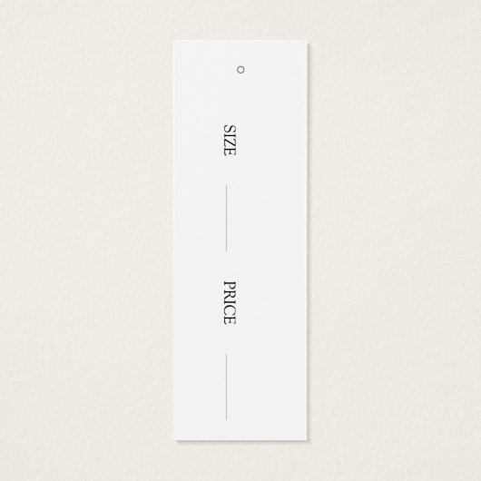 Moderne budgettaire Logo Mode Verhangend prijsLabe Mini Visitekaartjes (Achterkant)