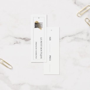 Moderne budgettaire Logo Mode Verhangend prijsLabe Mini Visitekaartjes