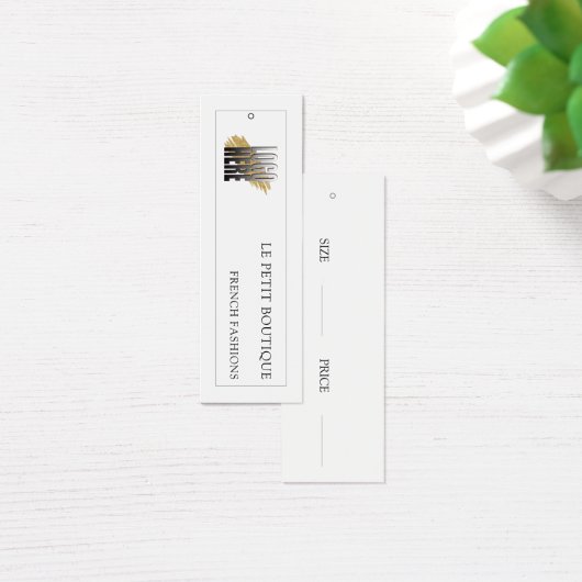 Moderne budgettaire Logo Mode Verhangend prijsLabe Mini Visitekaartjes (Bureau)