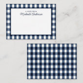 Moderne Buffalo Plaid Aangepaste Naam Persoonlijk Notitiekaartje (Voorkant / Achterkant)