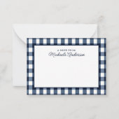 Moderne Buffalo Plaid Aangepaste Naam Persoonlijk Notitiekaartje (Voorkant)