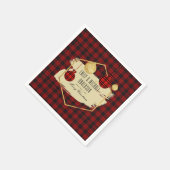 Moderne Buffalo Plaid Goud ELKE GEBEURTENIS Kerstf Servet (Hoek)