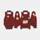 Moderne Buffalo Plaid Gouden Kerst Persoonlijk Bedankdoosjes (Uitgevouwen)