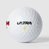 Moderne Buffalo Plaid Moeder Oprichtingsdatum Golfballen (Logo)