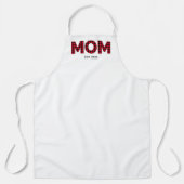 Moderne Buffalo Plaid Moeder Oprichtingsdatum Schort (Voorkant)