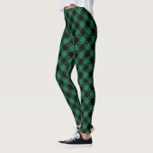 Moderne Buffalo Plaid Patroon Tijdloos Checkerboar Leggings (Links)