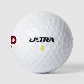 Moderne Buffalo Plaid Vader Oprichtingsdatum Golfballen (Logo)