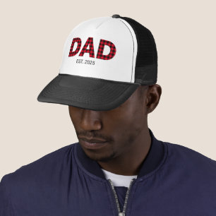 Moderne Buffalo Plaid Vader Oprichtingsdatum Trucker Pet