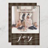 Moderne Buffalo Pset Elegant Script WERKT eenvoudi Feestdagenkaart (Voorkant / Achterkant)