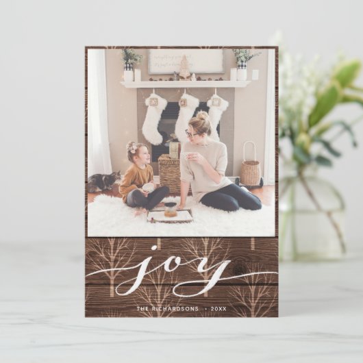 Moderne Buffalo Pset Elegant Script WERKT eenvoudi Feestdagenkaart (Staand voorkant)