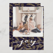 Moderne Buffalo Pset Elegant Script WERKT eenvoudi Feestdagenkaart (Voorkant / Achterkant)