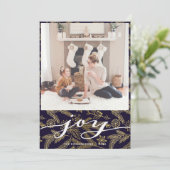 Moderne Buffalo Pset Elegant Script WERKT eenvoudi Feestdagenkaart (Staand voorkant)