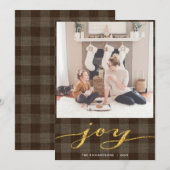 Moderne Buffalo Pset Elegant Script WERKT eenvoudi Feestdagenkaart (Voorkant / Achterkant)