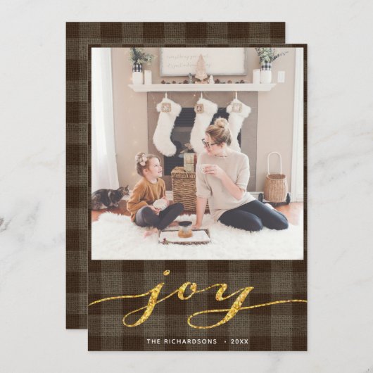 Moderne Buffalo Pset Elegant Script WERKT eenvoudi Feestdagenkaart (Voorkant / Achterkant)