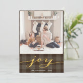 Moderne Buffalo Pset Elegant Script WERKT eenvoudi Feestdagenkaart (Staand voorkant)