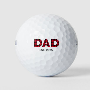 Moderne Buffel Plaid Papa Vastgestelde datum Golfballen