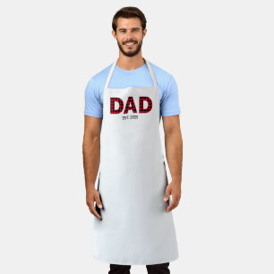 Moderne Buffel Plaid Papa Vastgestelde datum Schort