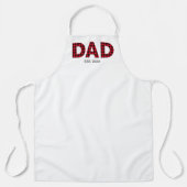 Moderne Buffel Plaid Papa Vastgestelde datum Schort (Voorkant)