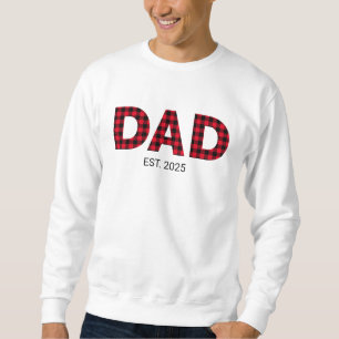 Moderne Buffel Plaid Papa Vastgestelde datum Trui