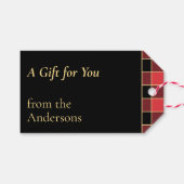 Moderne buffelcontrolepatroon Aangepaste kleuren S Cadeaulabel (Voorkant (Horizontaal))