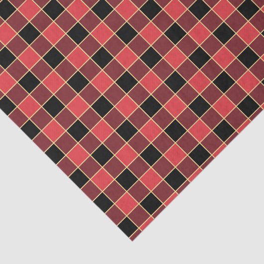 Moderne buffelcontrolepatroon Aangepaste kleuren S Tissuepapier (Detail)