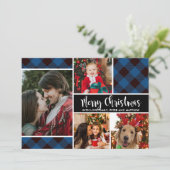 Moderne Buffelfoto met kerstkaart voor collage (Staand voorkant)