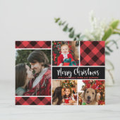 Moderne Buffelfoto met kerstkaart voor collage (Staand voorkant)