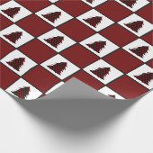 Moderne buffelkerstboomstructuur cadeaupapier (Hoek)