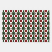 Moderne buffelkerstboomstructuur inpakpapier vel (Voorkant 3)