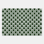 Moderne buffelkerstboomstructuur inpakpapier vel (Voorkant 2)