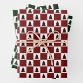 Moderne buffelkerstboomstructuur inpakpapier vel (In situ)