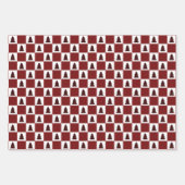 Moderne buffelkerstboomstructuur inpakpapier vel (Voorkant)