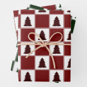 Moderne buffelkerstboomstructuur inpakpapier vel (In situ)