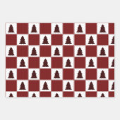 Moderne buffelkerstboomstructuur inpakpapier vel (Voorkant)