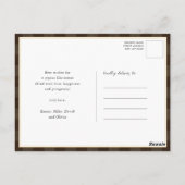 Moderne Buffelplaat legant script MERRY Simple H Briefkaart (Achterkant)
