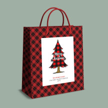 Moderne buffelplaid kerstcadeautas bewerkbaar