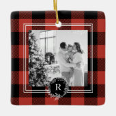 Moderne buffelroeplap | Foto van de familie | INIT Keramisch Ornament (Voorkant)