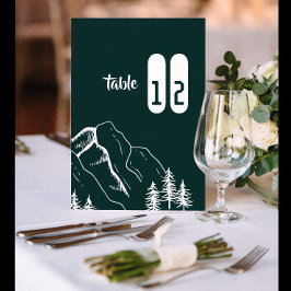 Moderne Buiten Mountain Grove Boom Tafel Nummer Kaart