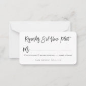 Moderne buitenaardse aardse bruiloft zonder maalti notitiekaartje (Voorkant)